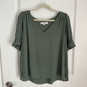 Army Green Loft Blouse